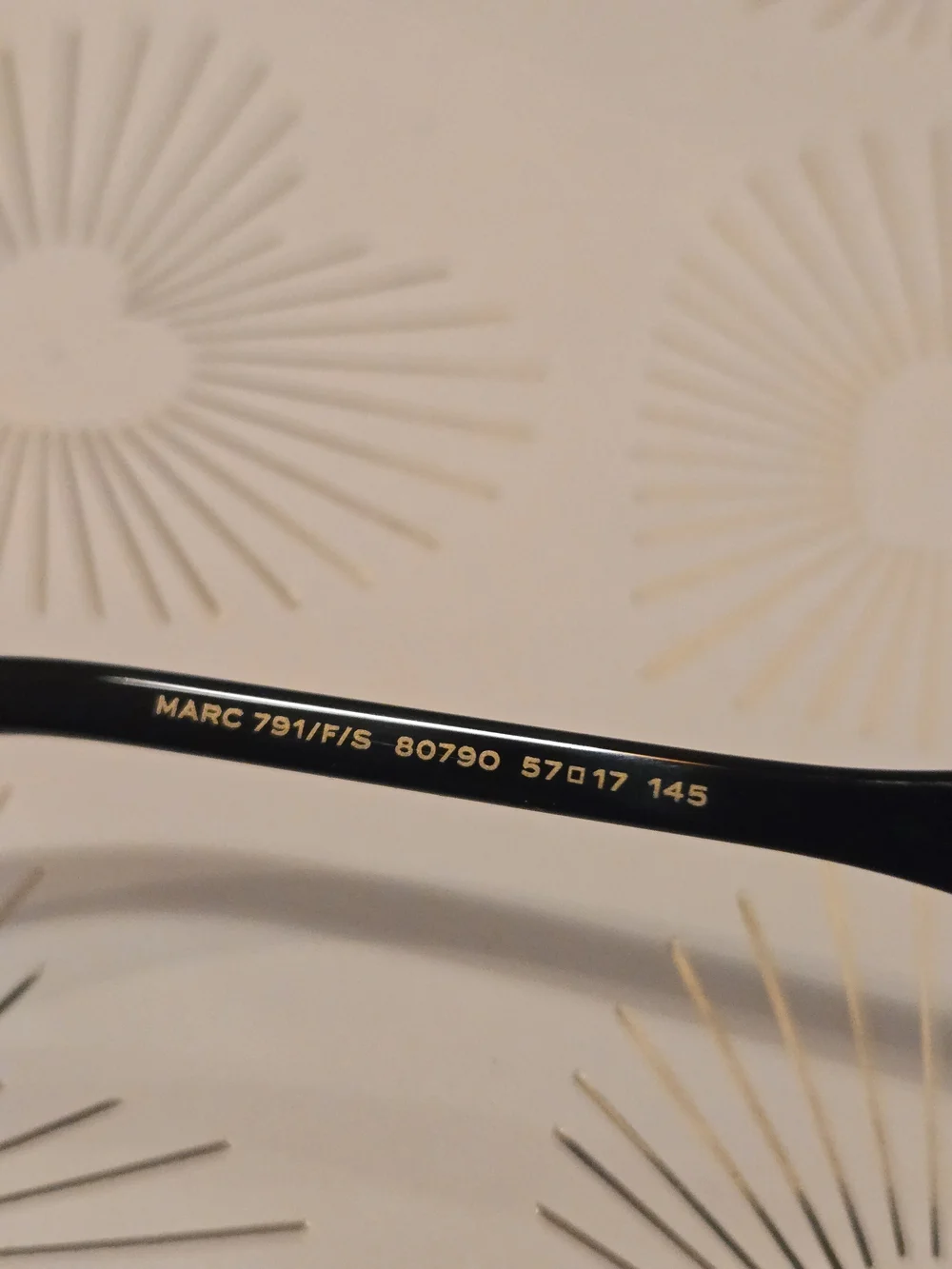 Marc Jacobs Black Frame Sunglasses with Gradient Purple Lenses
